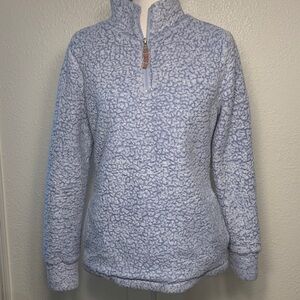 Original Weatherproof Vintage Light Blue Fleece Pullover Small